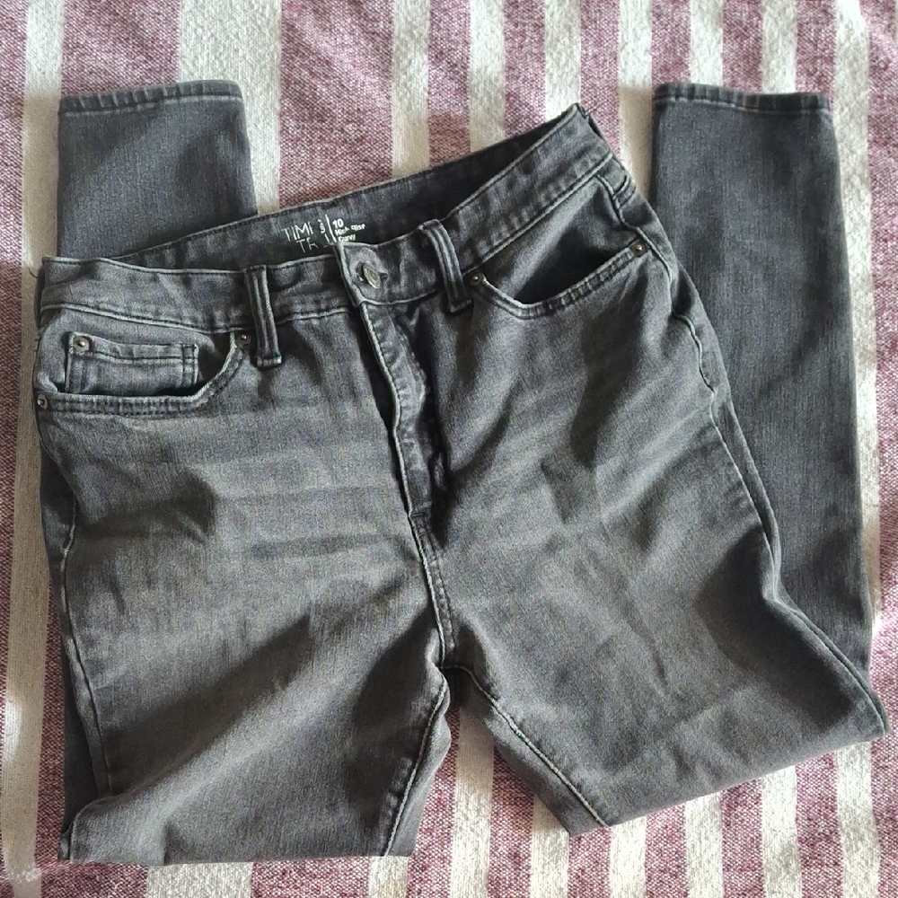 Time and Tru High Rise Women's Jeans - Charcoal Gray